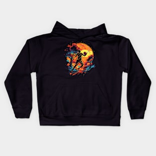 Abstract Basketball Art Kids Hoodie